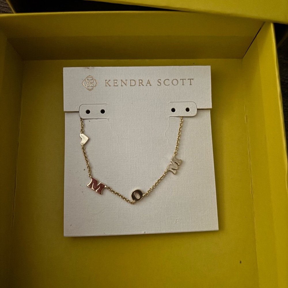 Kendra Scott Gold MOM Charm Necklace